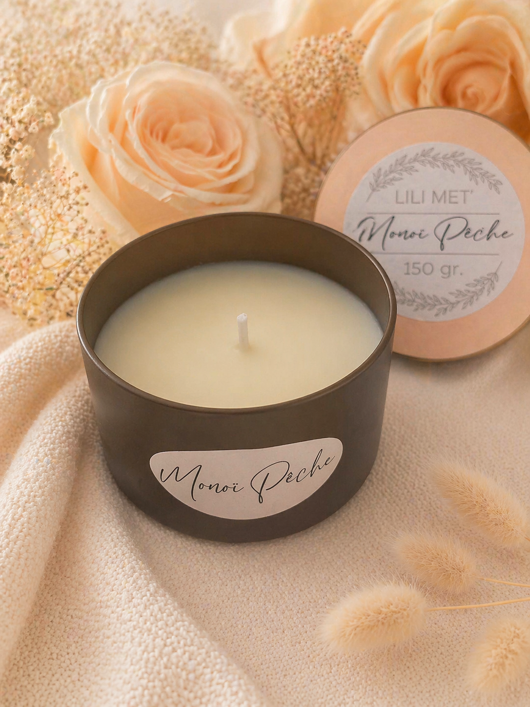 Bougie Signature – Monoï Pêche