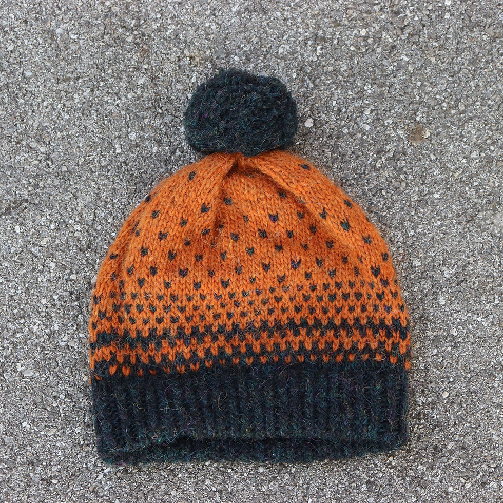 Thumbnail: Hat Torfhús (black petrol&orange)
