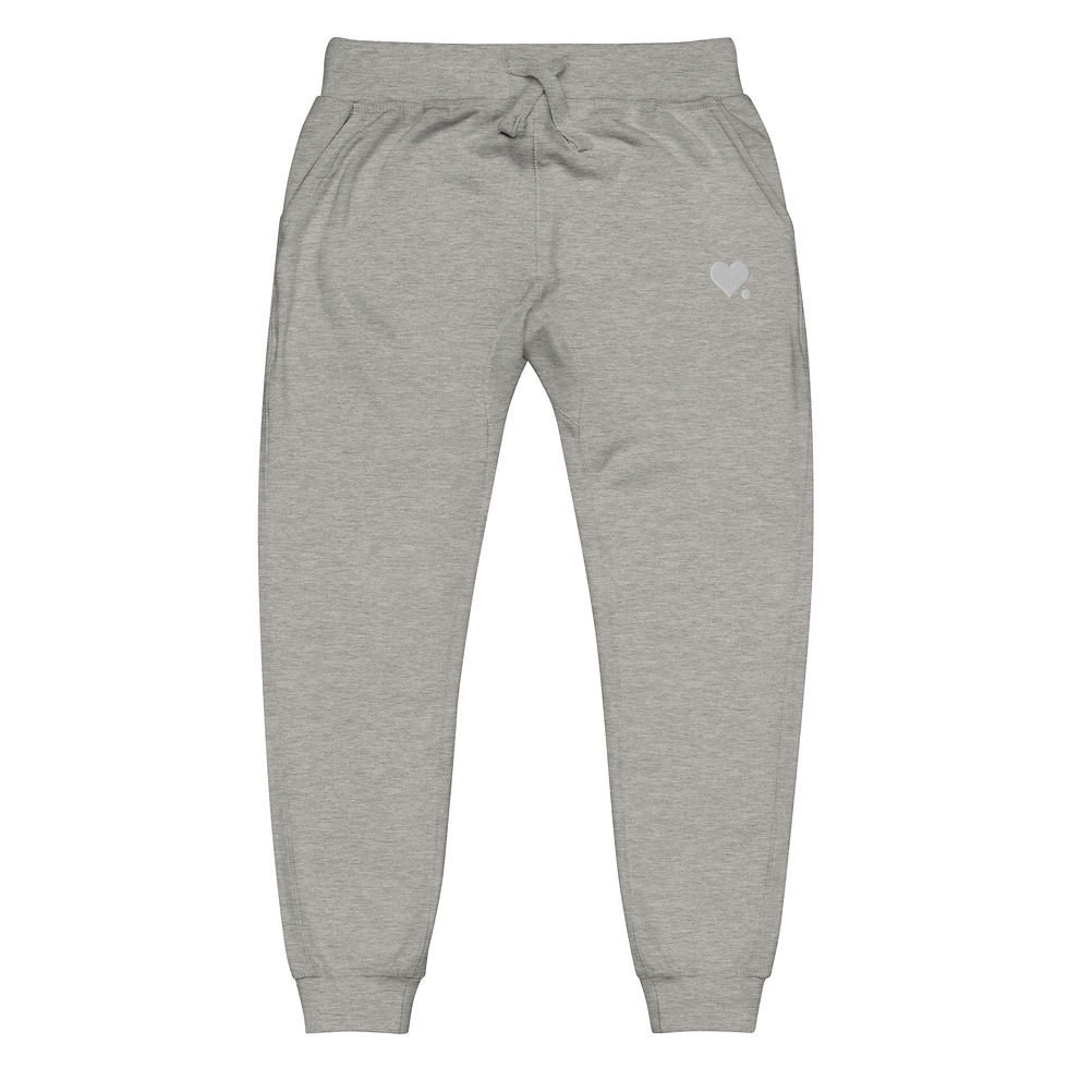 Thumbnail: Bold Love-White Heart Unisex Fleece Sweatpants