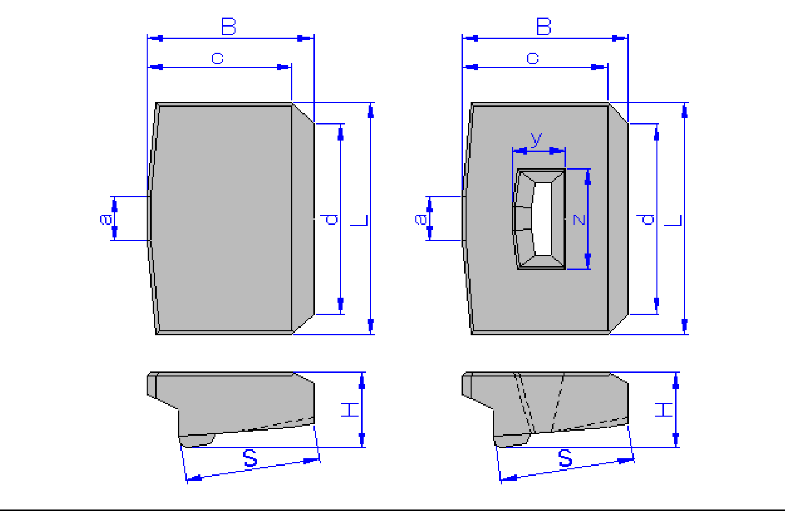 タブレロック標準型形状図