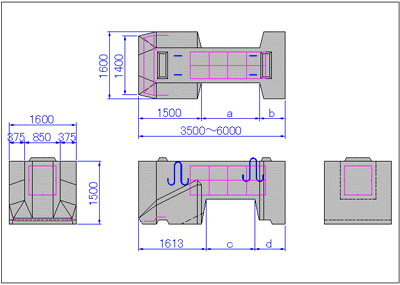 CSブロック防舷型形状図