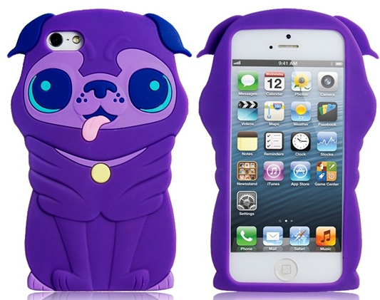 Miniatura: Pure Color Soft Silicone Case for iPhone 5 (Blue)