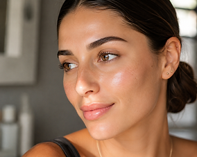 Portrait of woman with smooth skin due to Botox treatment