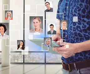 businessman-using-application-contact-with-his-colleagues