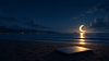 Closed laptop on a moonlit beach symbolizing founders getting their nights back