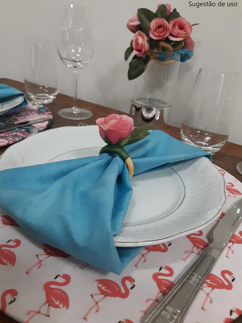 Miniatura: Capa Sousplat tecido algodão - Mandalas rosa e azul