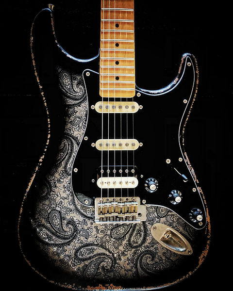 PreOrder! Relic Black Paisley Longhorn | Custom Build Guitars