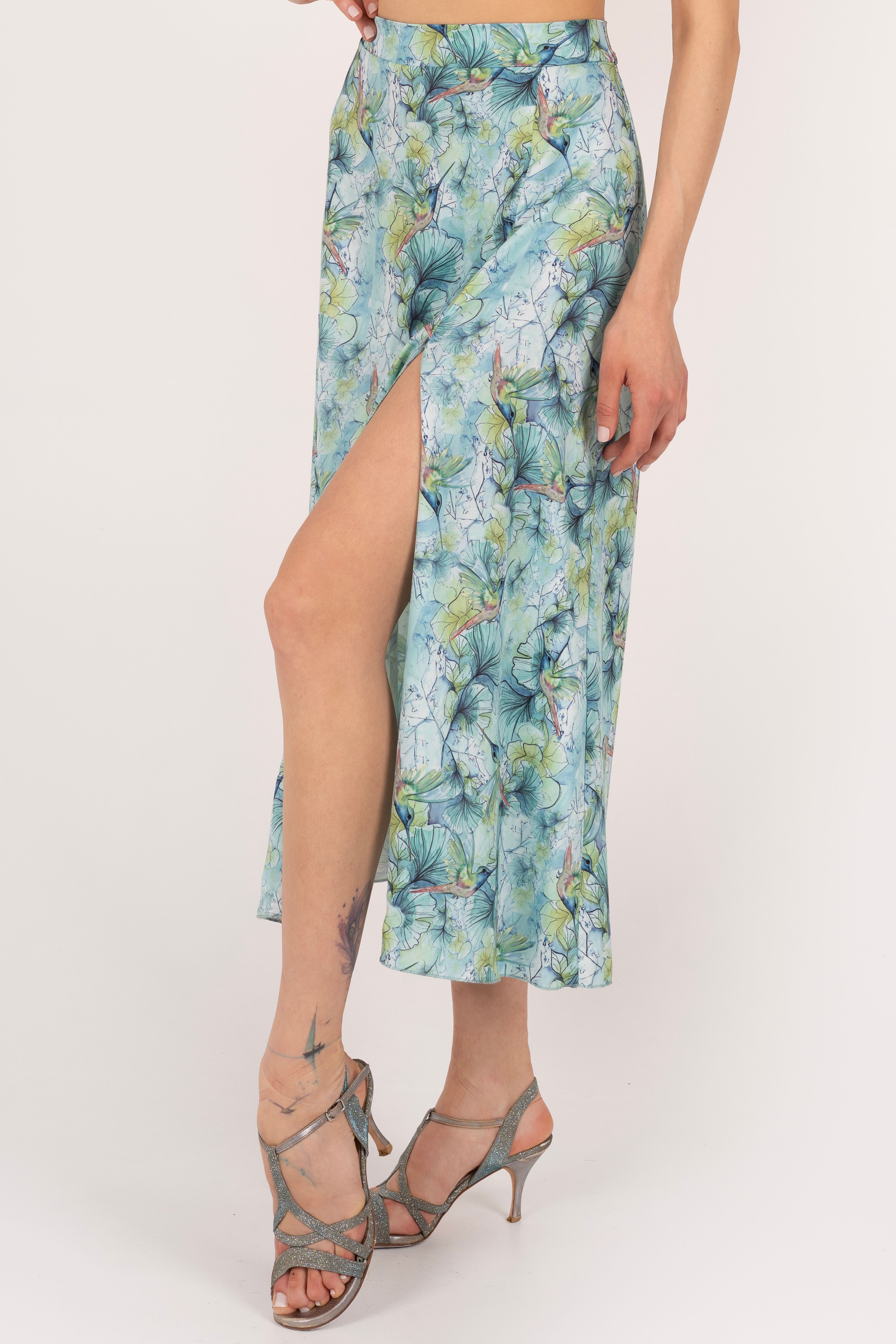 Si Uniq A Shape Lycra Satin Tango Skirt
