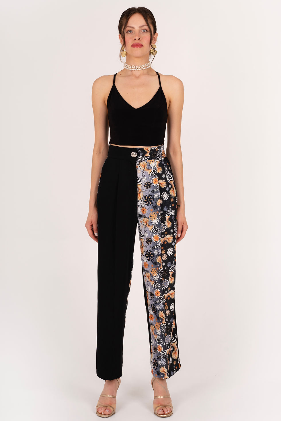 Thumbnail: Madagascar Hoopoe Degrade Wide Leg Pants & Top Tango Set