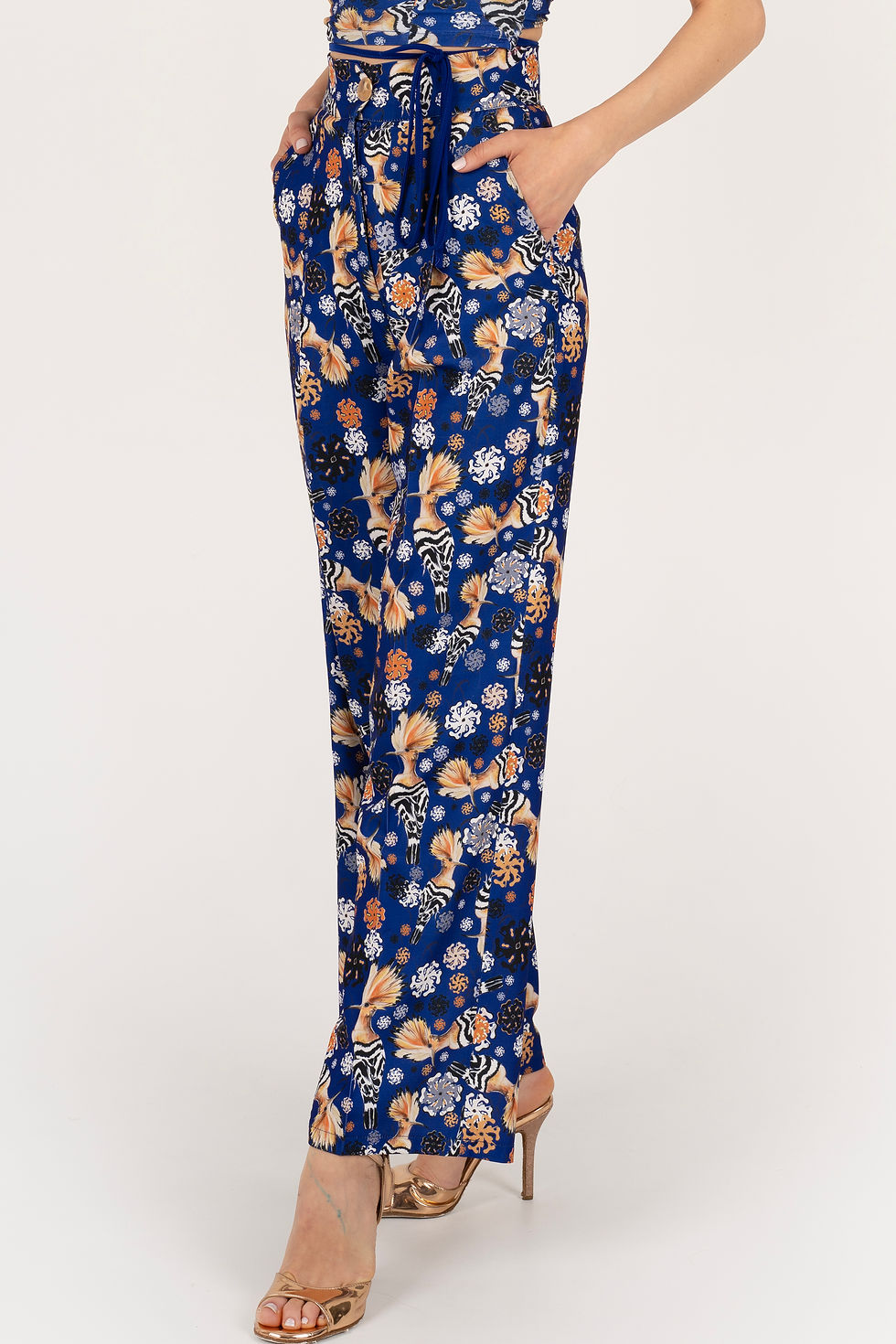 Thumbnail: Si Uniq Madagascar Hoopoe Wide Leg Tango Pants 
