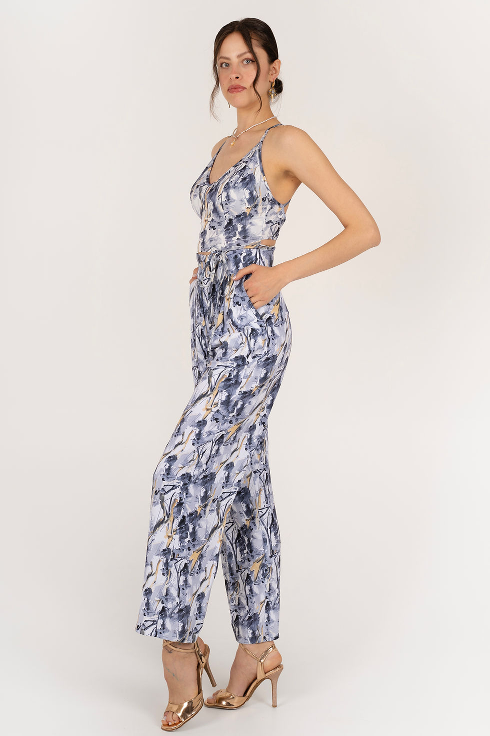 Thumbnail: Silhouette of Waltz Wide Leg Pants & Top Tango Set