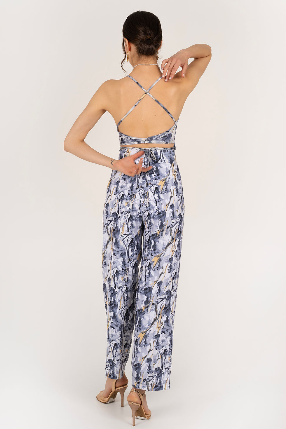 Thumbnail: Silhouette of Waltz Wide Leg Pants & Top Tango Set