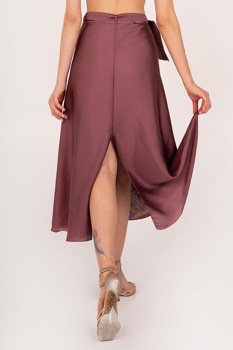 Thumbnail: Si Uniq Reversible Satin Tango Skirt