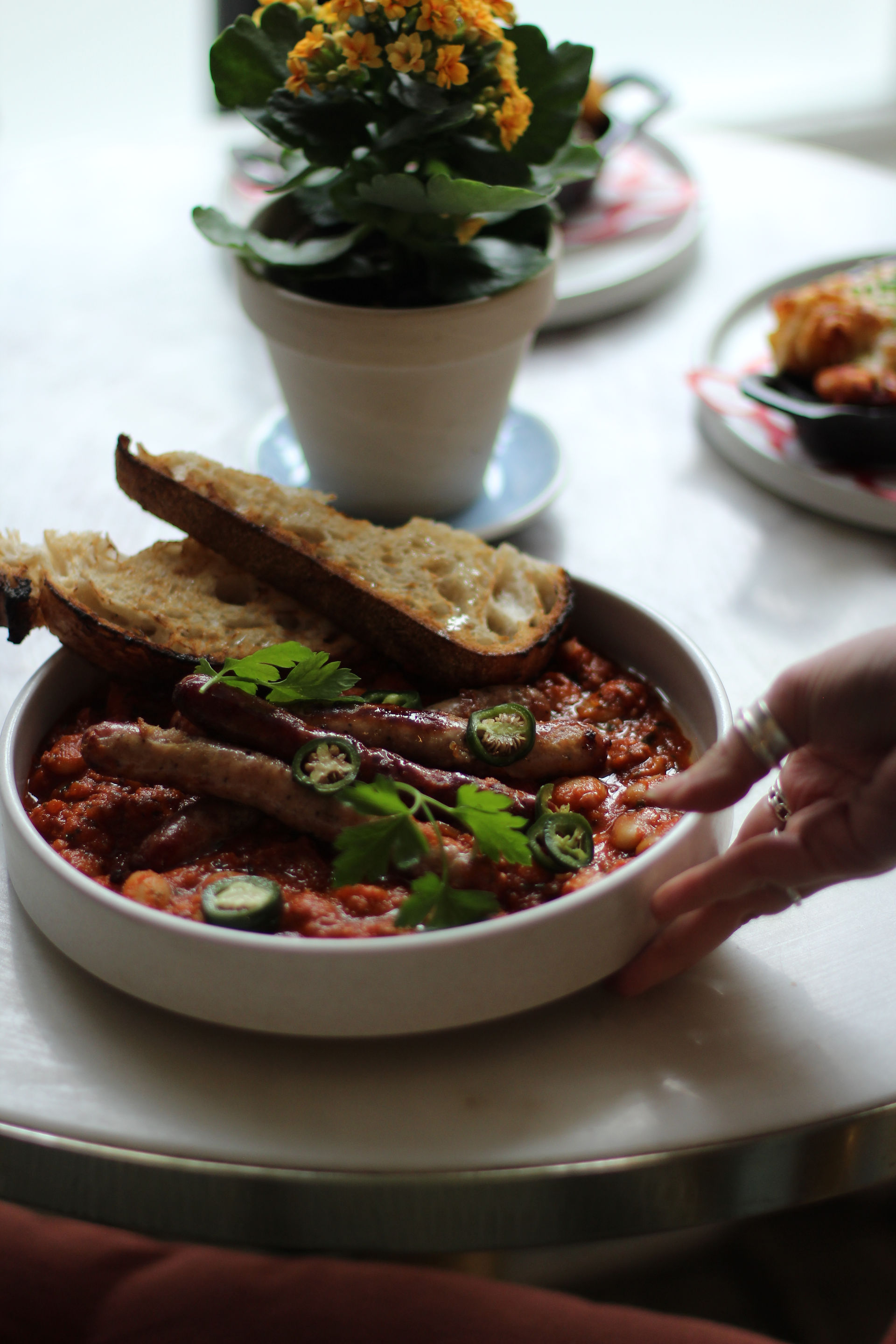 Sausage & Beans in Jacks, Cirencester