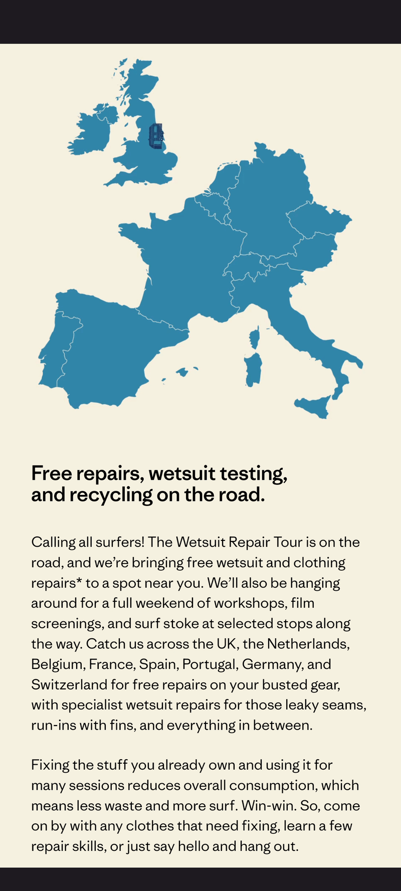 Wetsuit Repair Tour 29026 map.gif