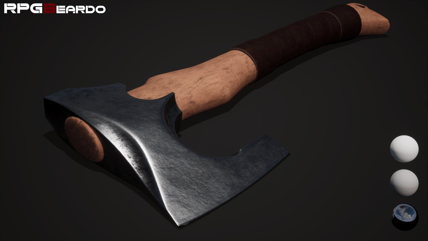 Modular medieval hunting axe for Unreal Engine 5