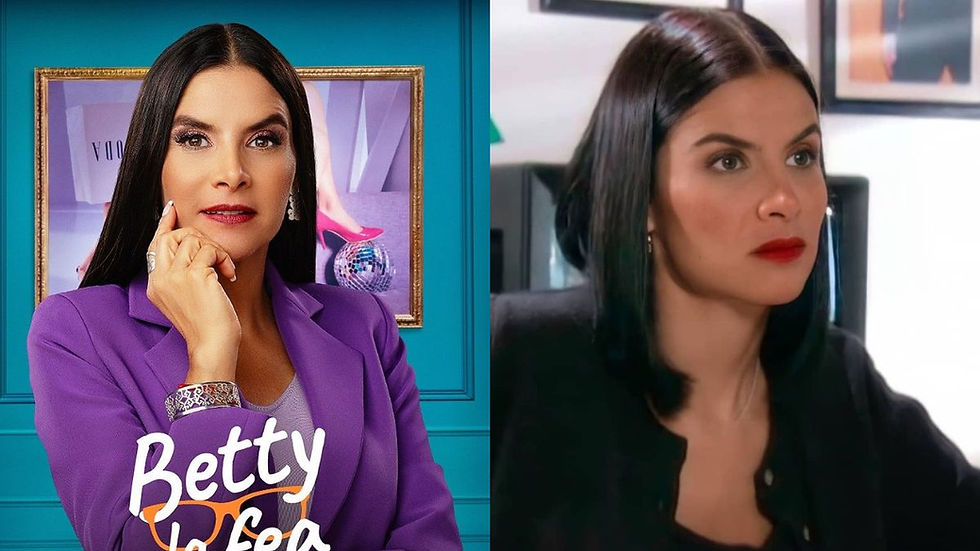 Marcela Valencia na novela "Betty, a Feia" e na série "Betty, a Feia: a História Continua".