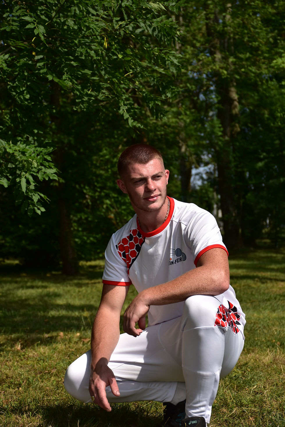 Miniature : Maillot PLEIN-FER® Blanc & Rouge