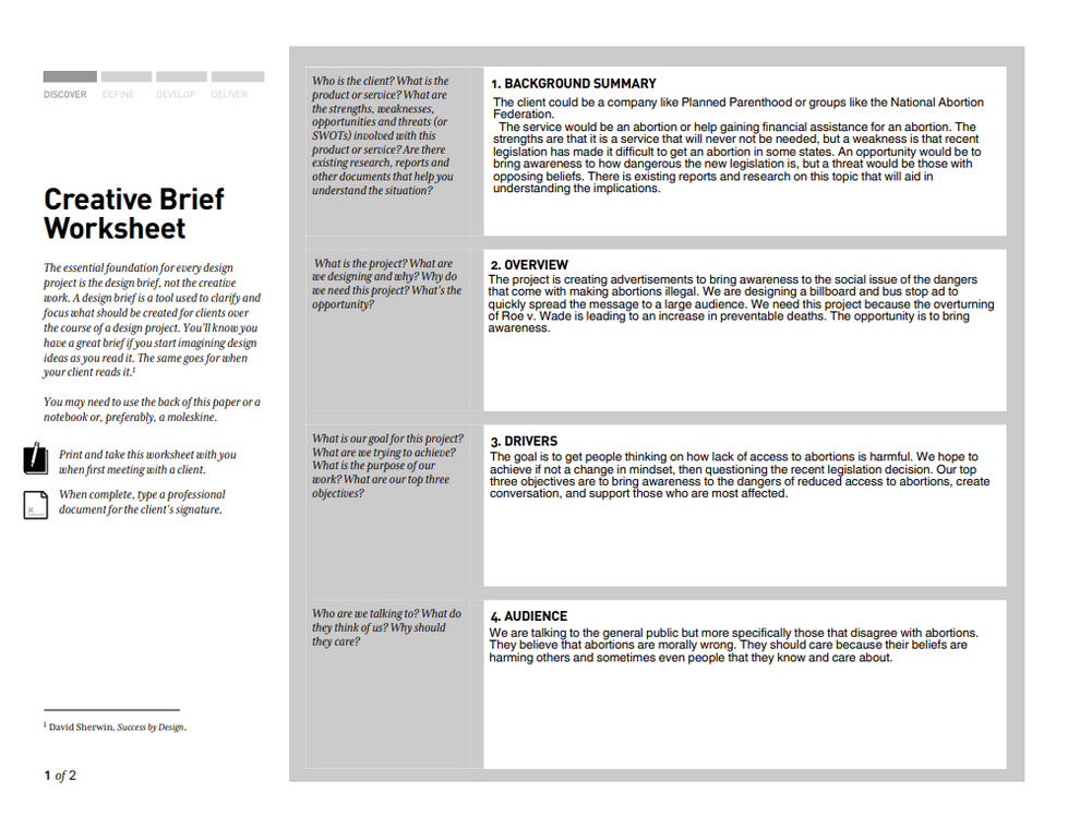 Creative Brief Part I