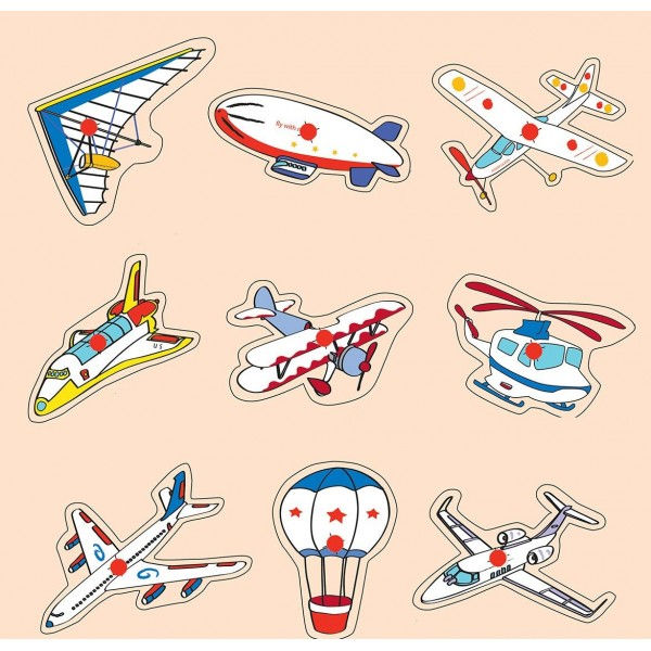 HAVA TAŞITLARI AHŞAP PUZZLE 30X30