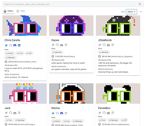 CharmVerse automatically builds a member directory