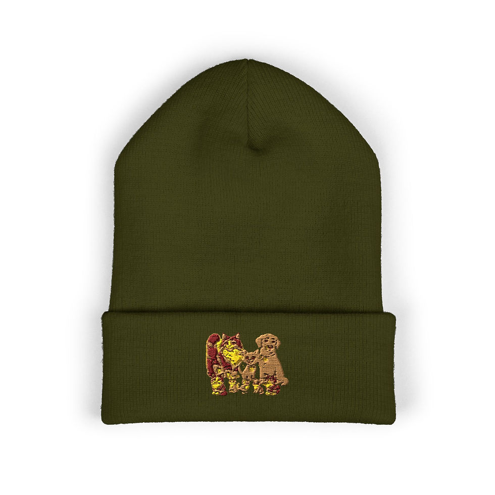 Thumbnail: Paw-Tastic Crew Adorable Embroidered  Beanie