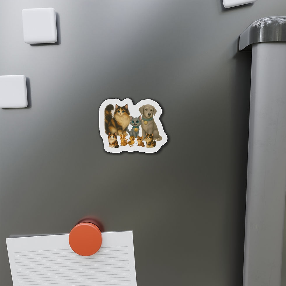 Thumbnail: Paw-tastic Crew Die-Cut Magnet — Refrigerator Magnet