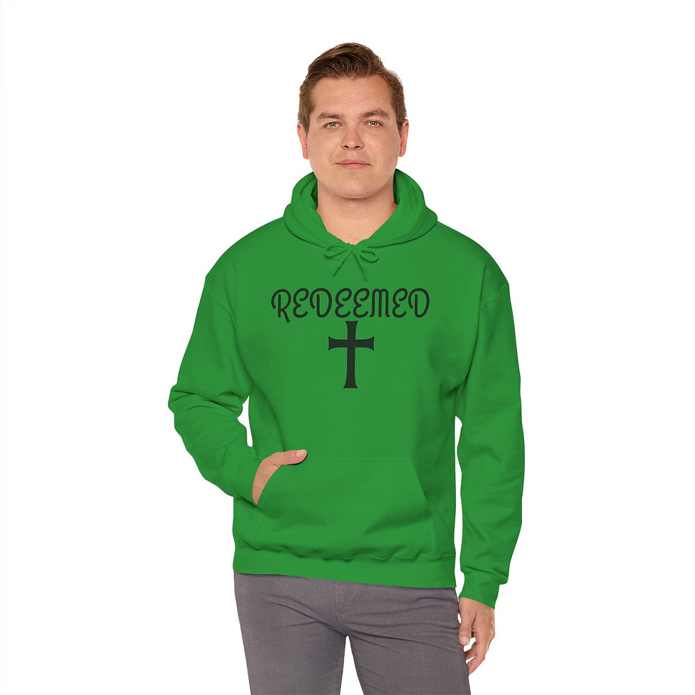 Thumbnail: Redeemed Cross Hoodie — Christian Faith Pullover