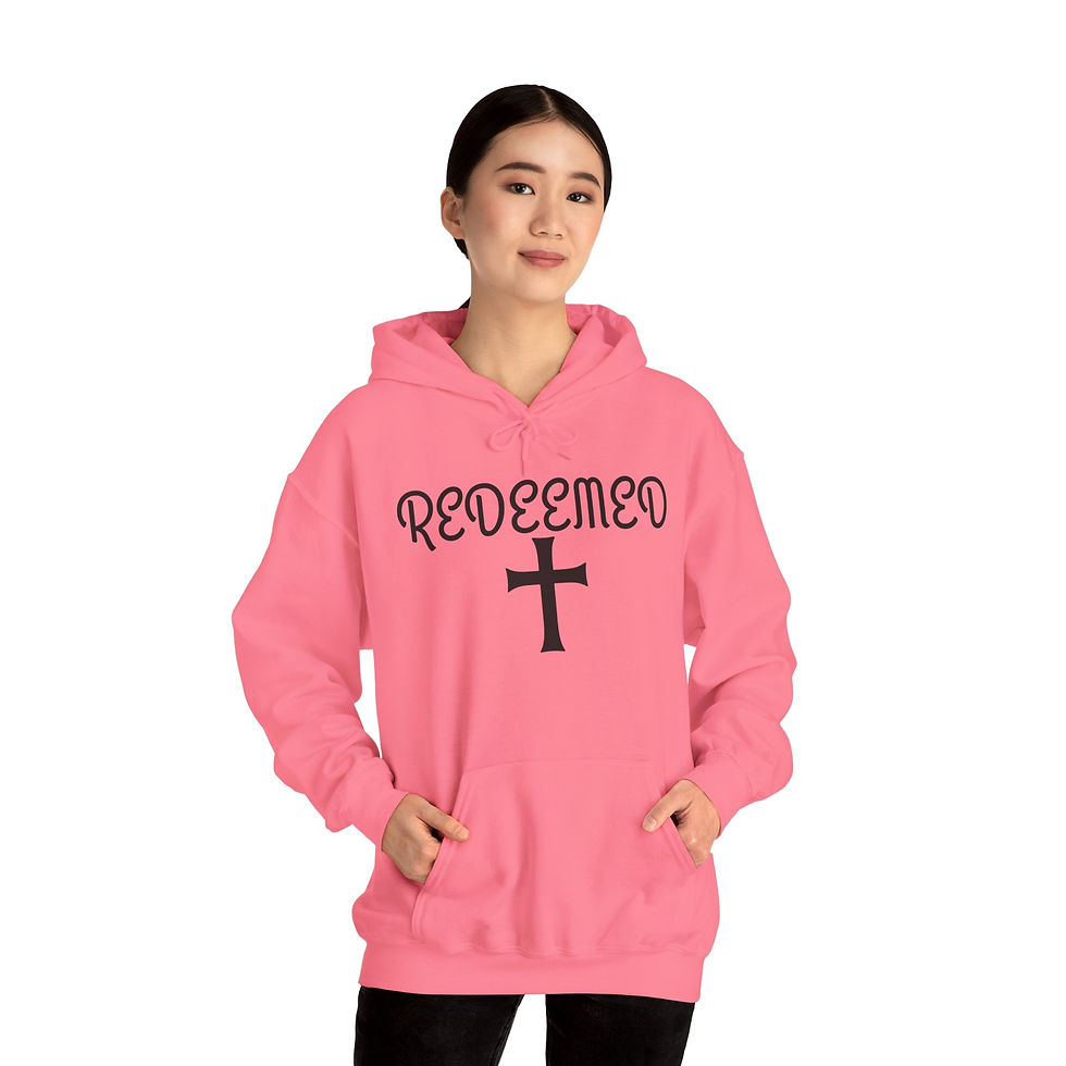 Thumbnail: Redeemed Cross Hoodie — Christian Faith Pullover
