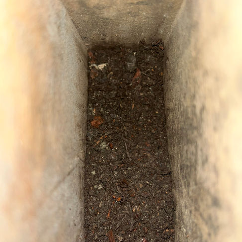 inside wooden mold