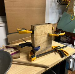 clamped wooden mold