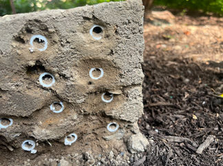 close up rammed earth
