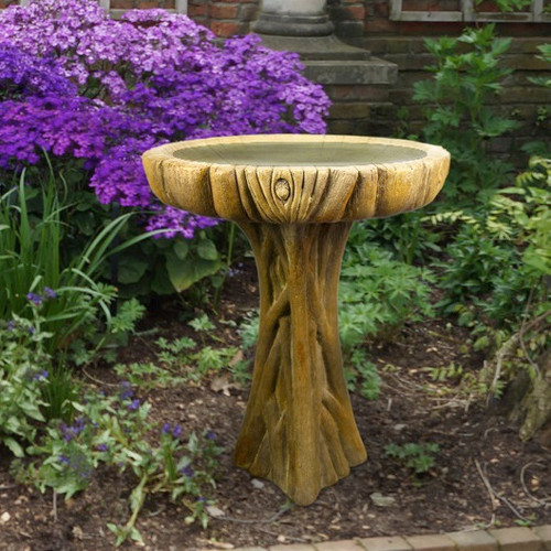 Driftwood Birdbath Alternative Landscaping LTD. Brandon, MB