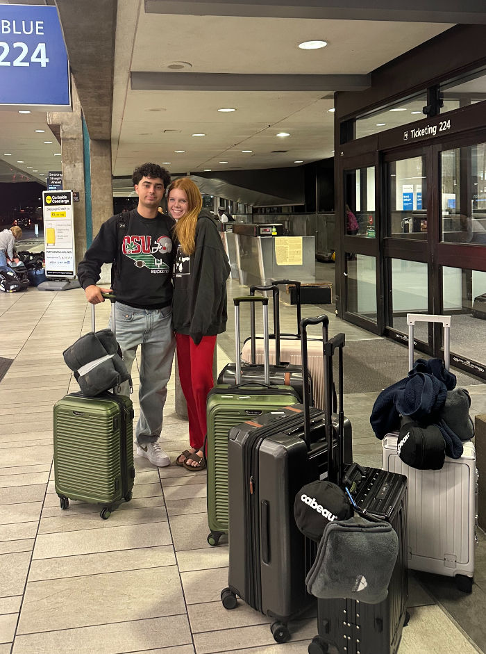 Slade and Tara at Tampa Airport