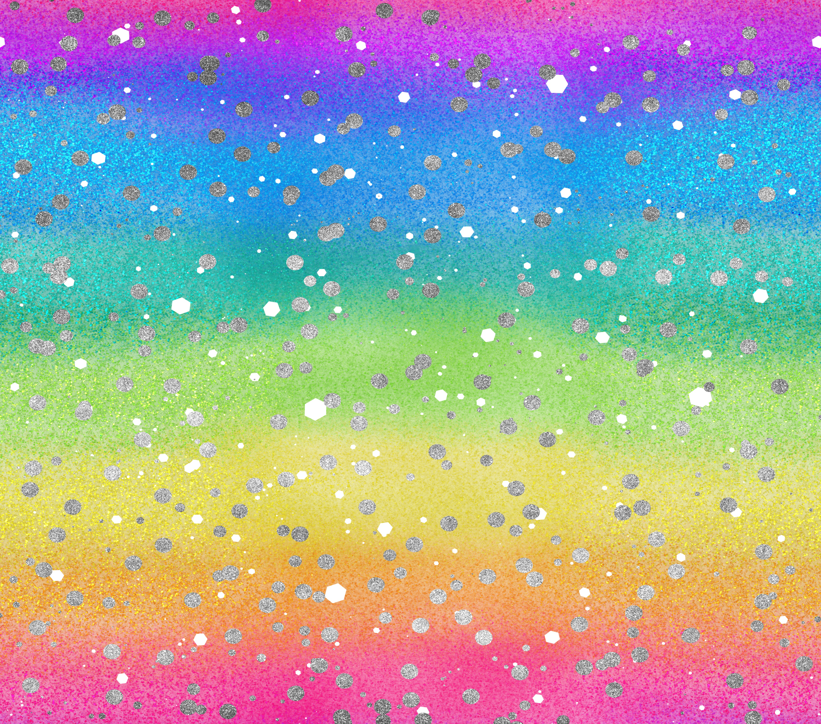20oz Tumbler - Rainbow Stripe Glitter