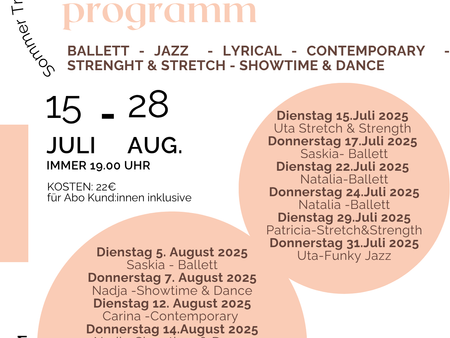 innerBallerina Sommerprogramm
