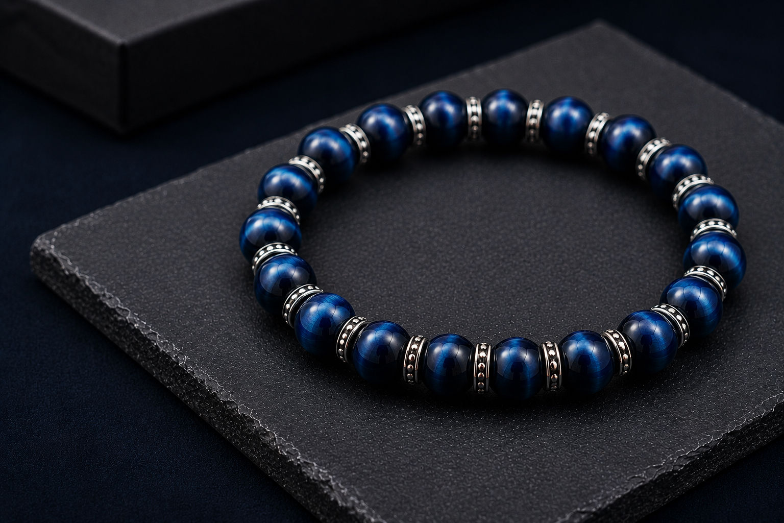 Blue Tigers Eye w/ Spacers