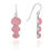 Thumbnail: Pink Opal Earrings - 925 Sterling silver Dangling Earrings with Pink Opal Stones