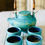 Thumbnail: Handmade Blue Ceramic Tea Set - 5 pieces Handmade Pottery Tea Pot and 4 Tea Cups