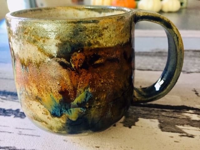 Thumbnail: Handmade Ceramic Blue Medley Coffee Set