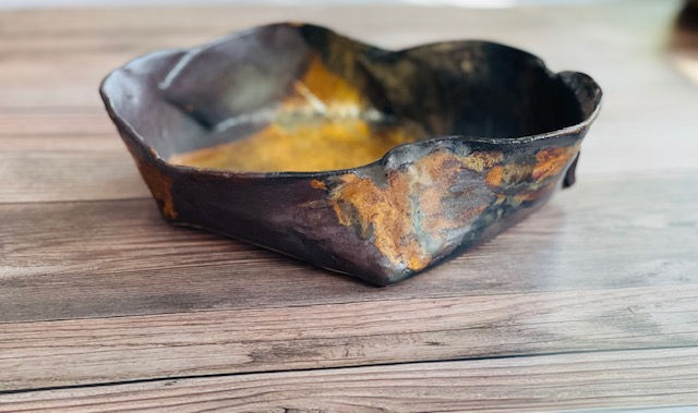 Thumbnail: Handmade Brown Black Ceramic Bowl