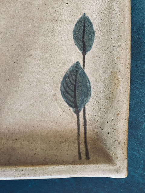 Thumbnail: Handmade Square Leaf Design Plate