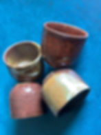 Thumbnail: Handmade Ceramic Earthern Chill Sake Set- 7 piece includes a Cheeseboard