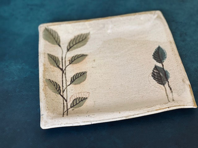 Thumbnail: Handmade Square Leaf Design Plate