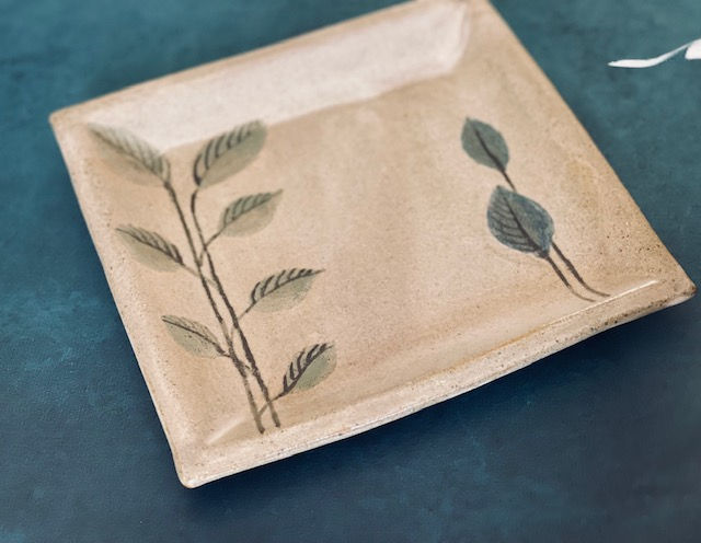 Thumbnail: Handmade Square Leaf Design Plate