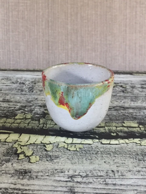 Thumbnail: Handmade Ceramic Sake Set - Modern Artisanal  6 piece Sake Carafe and Sake Cups