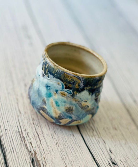 Thumbnail: Handmade Ceramic Persian Tea Set of 5 with a Tea Pot and 4 Tea Cups