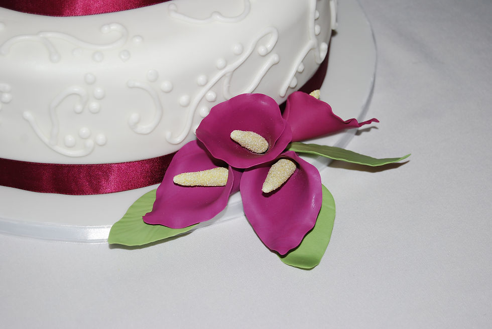 Calla Lilly Wedding Cake