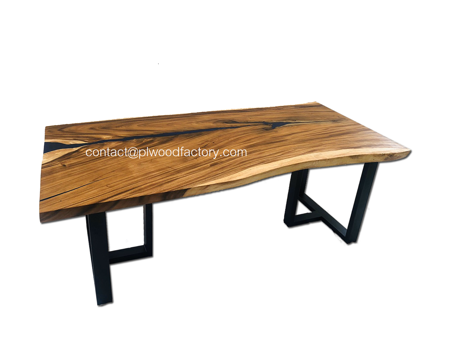 Wood table slab