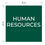 Thumbnail: green with white text ada acrylic braille vhb sign human resources